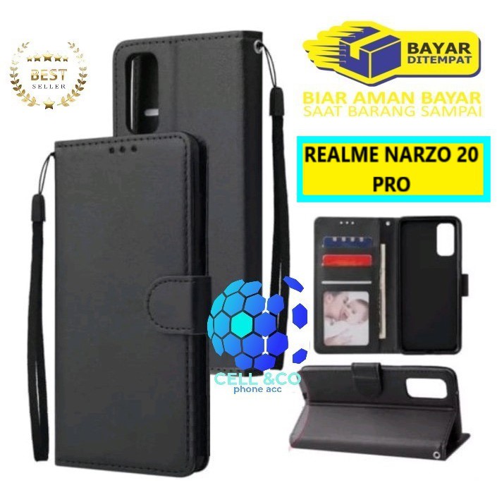 Flip cover REALME NARZO 20 PRO Flip case buka tutup kesing hp casing hp case Premium leather wallet