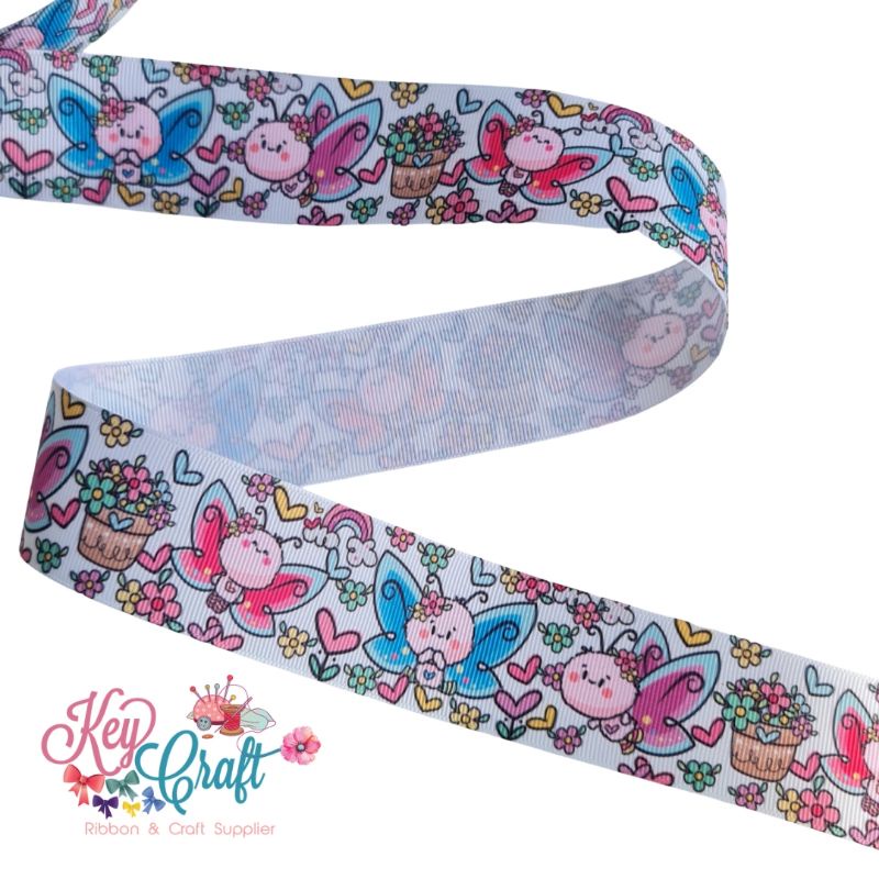 

Pita Grossgrain motif Butterfly Cartoon size 3,8cm