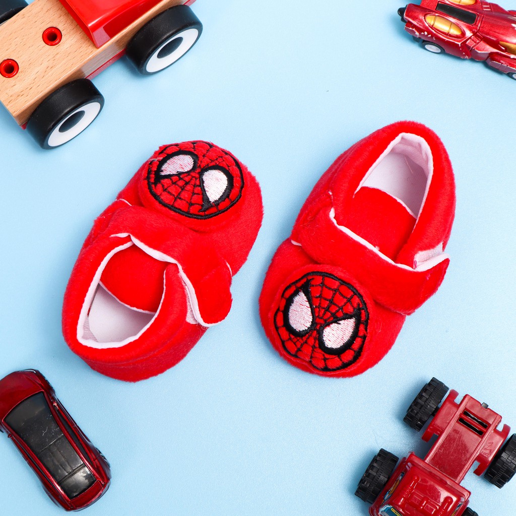 SEPATU BAYI SPIDERMAN 6-12 BULAN PREWALKER BAYI ANTI SLIP FASHION MURAH KARAKTER SUPERHERO