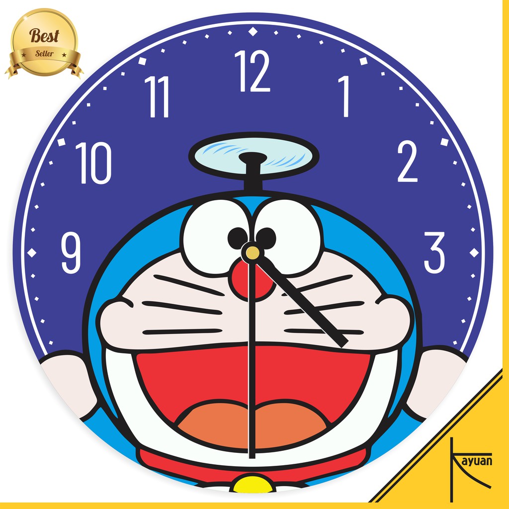 Jam Dinding Kayu Karakter Doraemon Pajangan Kamar Anak Lucu Kartun Unik CTN001 Shopee Indonesia