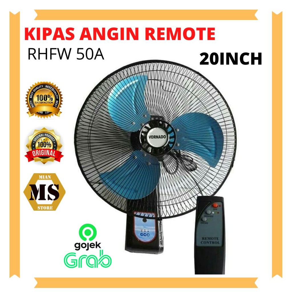 KIPAS ANGIN TEMBOK VORNADO REMOTE RHFW 50A