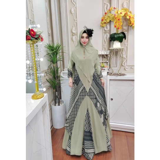 Firdaus Series Ori by Humaira / Gamis Set Syar’i / Gamis Pesta Mewah / Dress Muslimah / Baju Syar'i Terbaru / Fashion Muslimah Branded-4