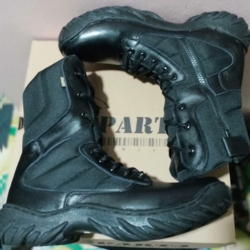 Sepatu PDL Kulit Asli Sepatu PDL Tni Polri Security Satpam Sepatu Boots Pria Kulit Sapi Asli