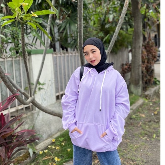 Natural Hoodie XXL - Jumper Polos - Outfit Pria dan Wanita - Bahan Fleece tebal dan lembut - Allsize