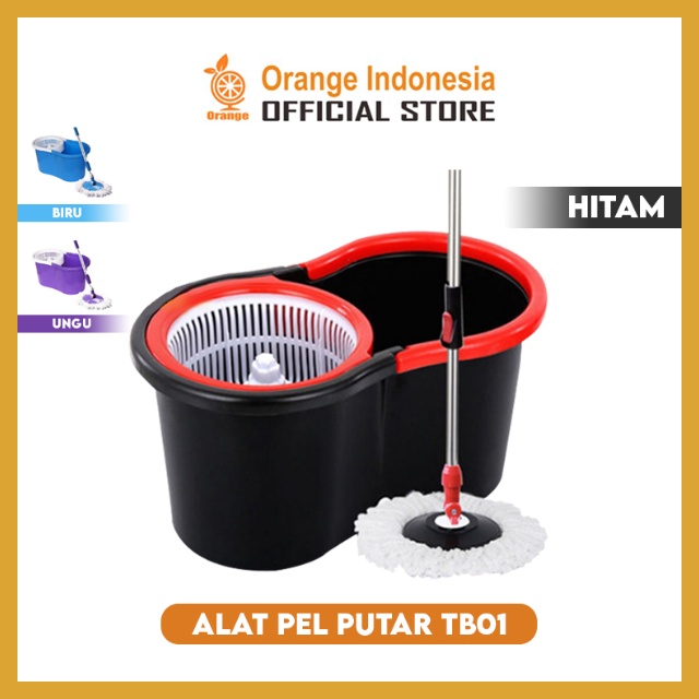 Spin Mop Alat Pel Putar + Ember Plastik Multifungsi Alat Pel Lantai Microfiber Pel Otomatis Pel Lantai Serbaguna GOSHOP88