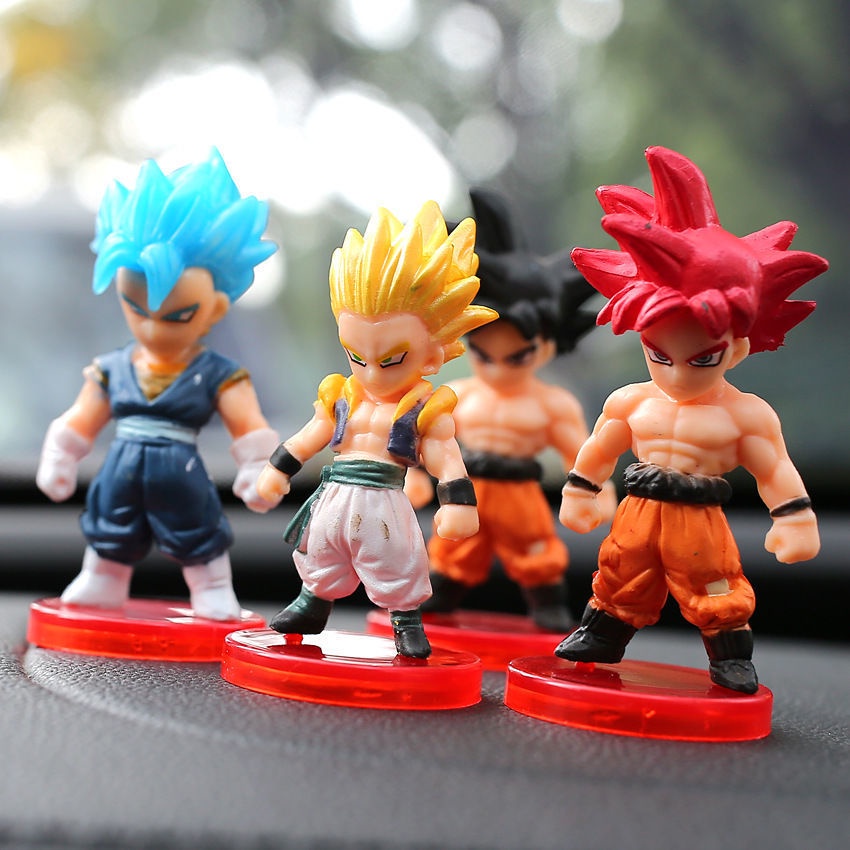 1pcs Random Anime Dragon Ball Angka PVC Super Saiyan Freeza Goku Vegeta Boneka Action Figure Gashapon Mainan Untuk Anak