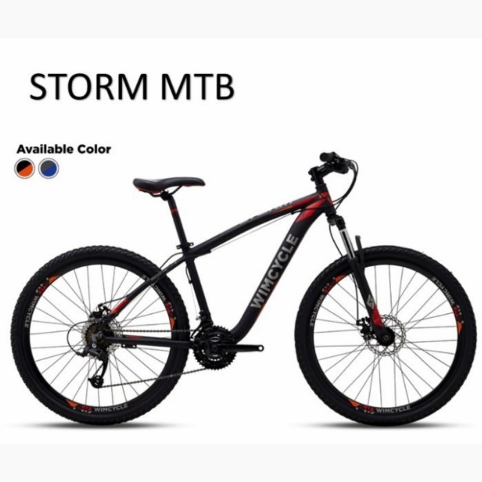 Sepeda Gunung MTB 27.5 Inch Wimcycle STROM Alloy - Black