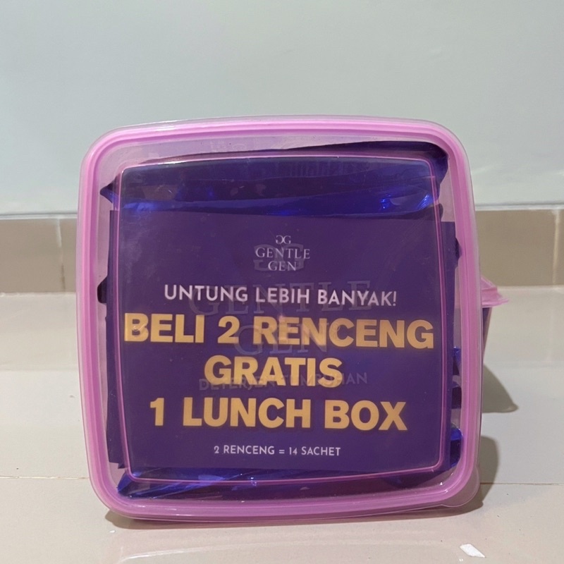 Gentle Gen Deterjen Cair 2 Renceng Free Lunch Box
