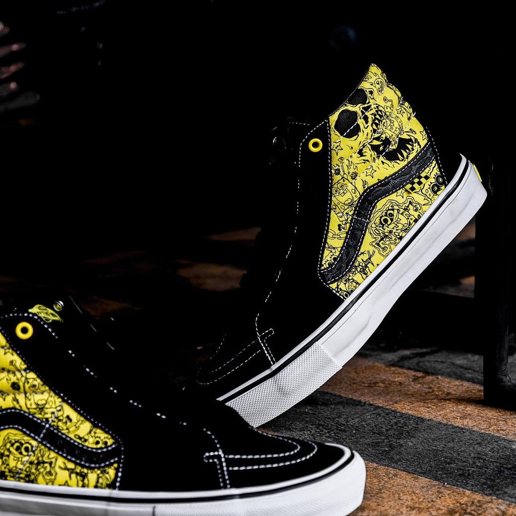 VANS SK8-HI SKATE X SPONGEBOB &quot;GIGILIOTTI&quot; ORIGINAL 100%