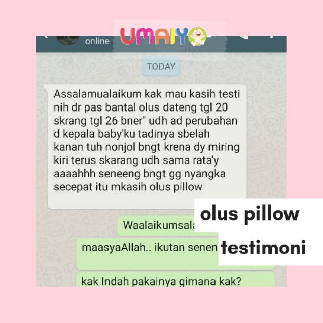 OLUS PILLOW - Bantal bayi ANTI PEYANG - bantal kulit kacang hijau - alami