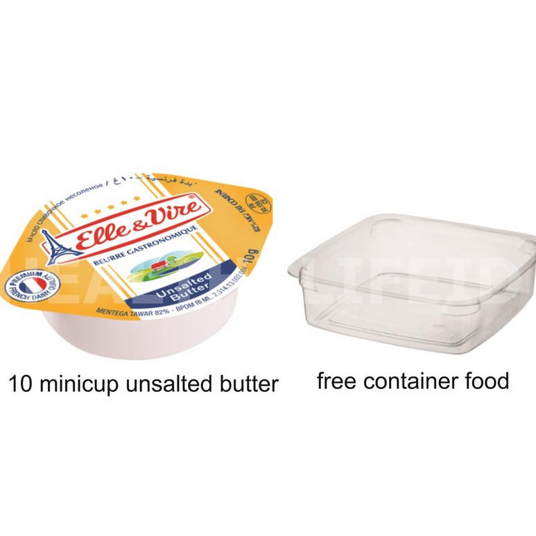 

SC03 10 Minicups Elle & Vire Unsalted Salted Butter UB