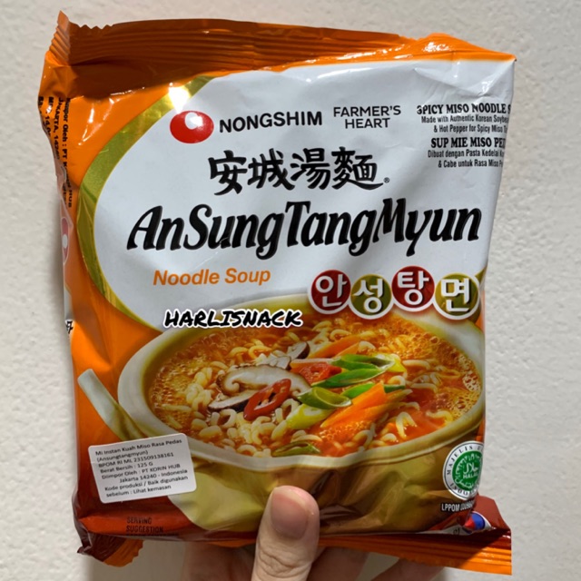 

Nongshim AnSungTangMyun Noodle Soup - Mi Instant Miso Kuah Rasa Pedas KOREA