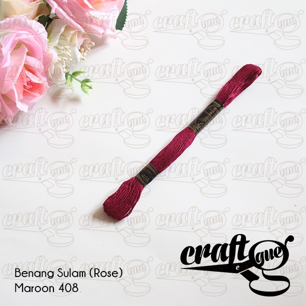 Benang Sulam (Rose) MAROON (Code 406-410)