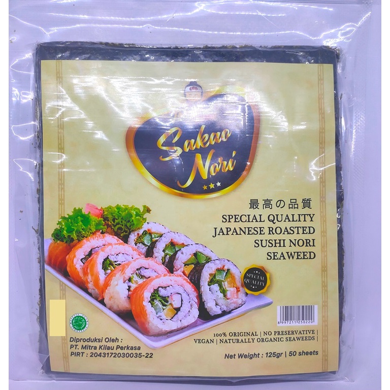 

SUSHI NORI HALAL warna HIJAU GELAP Sushi Nori HALAL Roasted Seaweed 21x19 cm Varian 10/20/50 Sheets