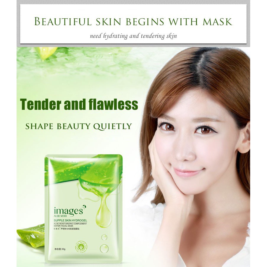 XXM6062 IMAGES ALOE VERA SKIN CARE HYDROGEL MASK / IMAGES SHET MASK / MASK WAJAH