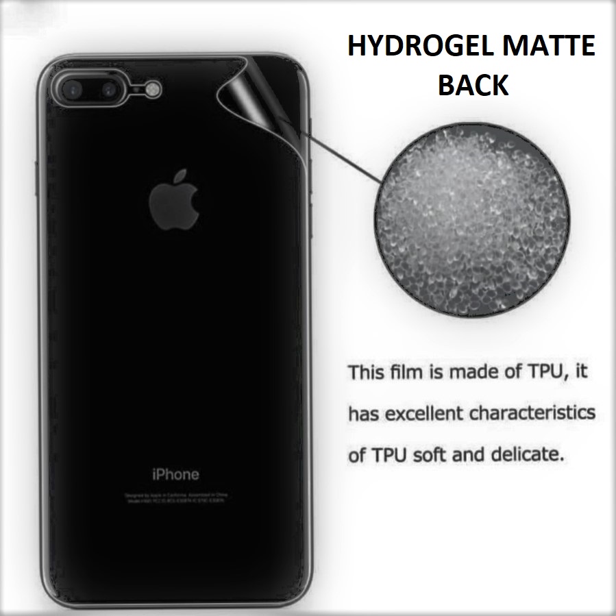 IPHONE 6 7 8 6+ 7+ 8+ 6 PLUS 7 PLUS 8 PLUS ANTI GORES HYDROGEL BELAKANG MATTE GLARE BACK ANTI MINYAK PELINDUNG BELAKANG ANTI JAMUR GARSKIN SKIN