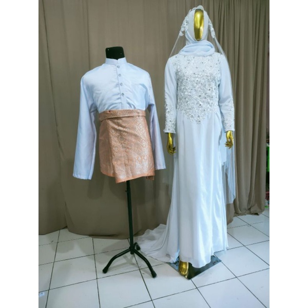 gaun pengantin muslimah Malaysia gaun akad gaun walimah wedding dress Muslimah