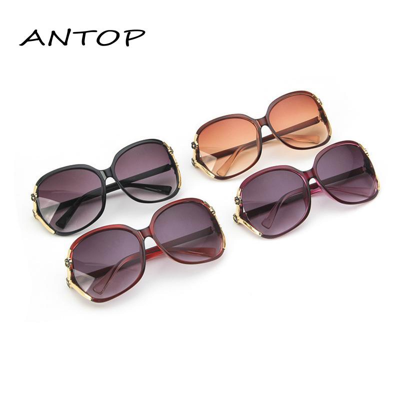 Kacamata Hitam Wanita Model Hollow Out Frame Besar Motif Bunga Mawar