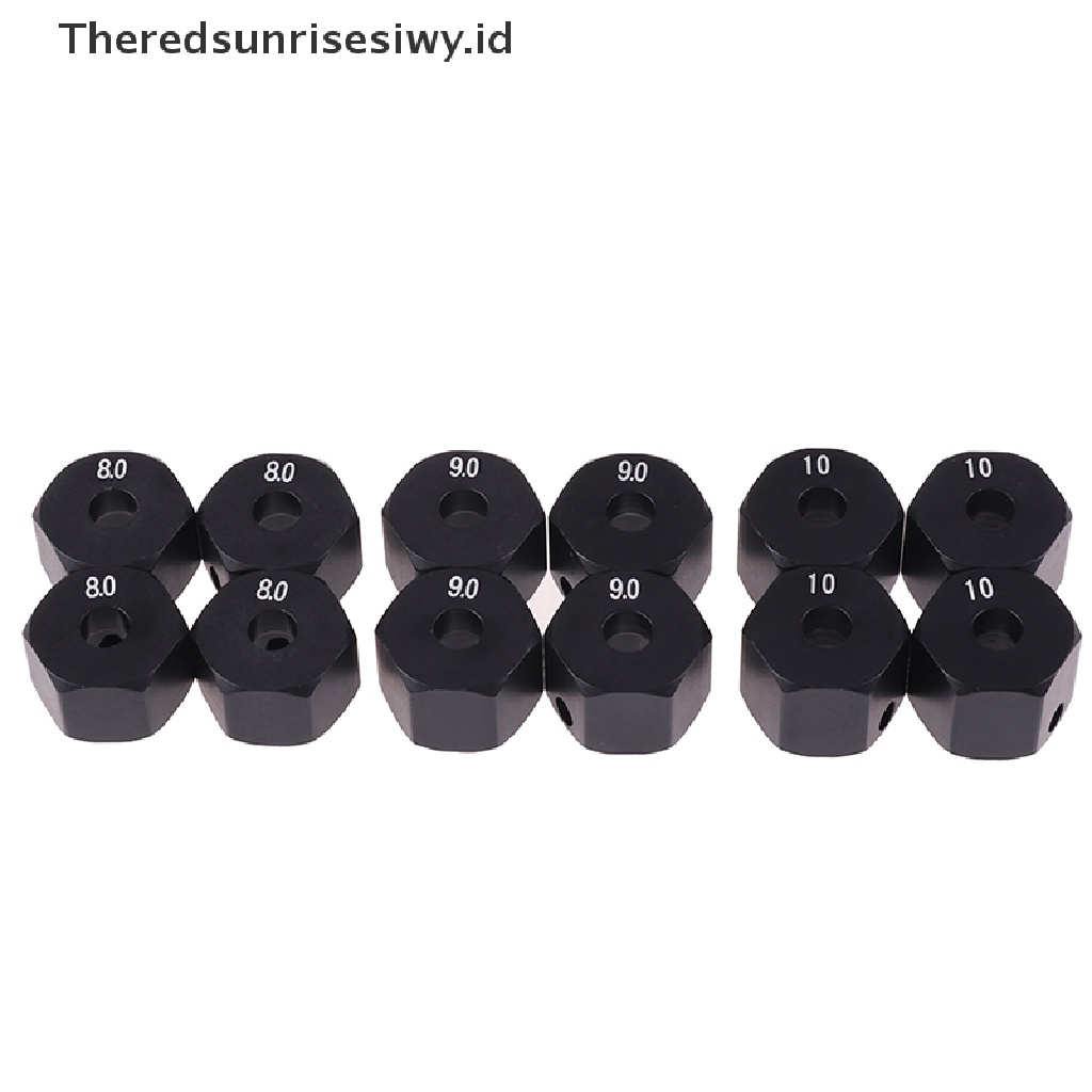 (Theredsunrisesiwy.Id) 4pcs Adapter Hex Hub Roda 12mm Untuk Mobil Sport Rc Hsp 1 / 10 Skala 8 9 10mm