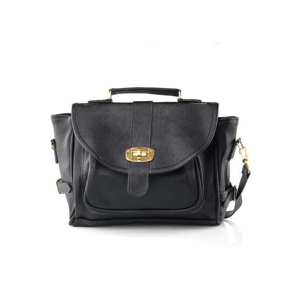 Tas Wanita Kulit Sintetis HITAM - Made In BANDUNG/  SIAP NEW NORMAL