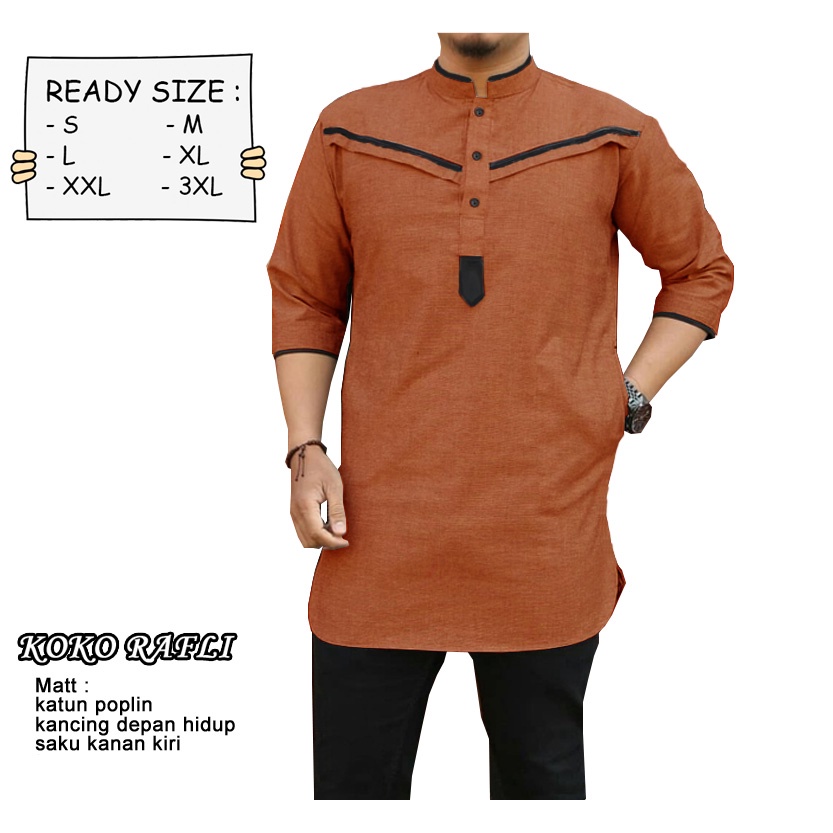 Koko Rafli  - Central Grosir Fashion (CGF) - Ukuran S-3XL - Matt Katun Poplin