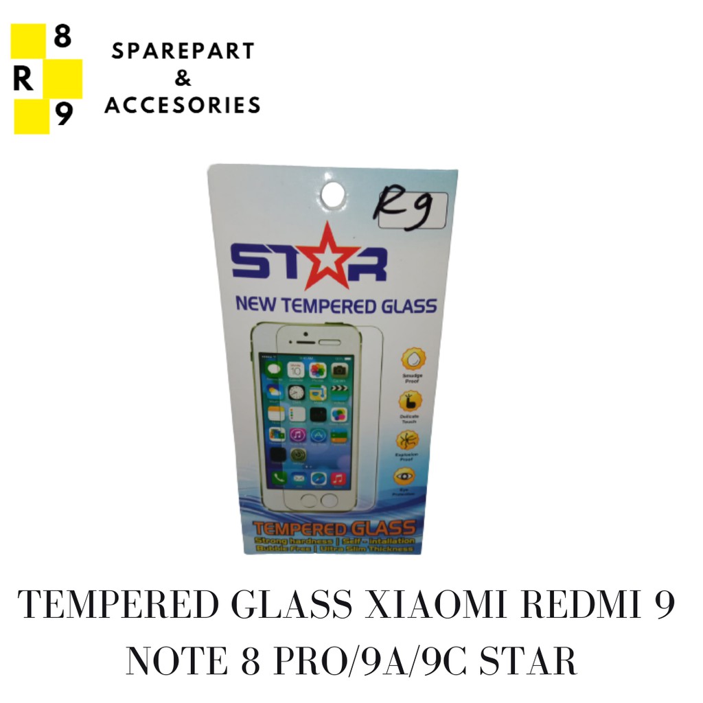 TEMPERED GLASS / TG XIAOMI REDMI 9 STAR NOTE 8 PRO / 9A / 9C