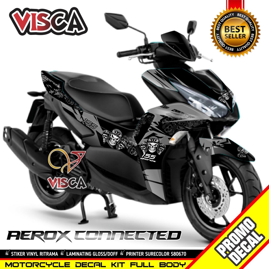 Decal Aerox Connected Stiker Aerox Connected Striping Aerox Connected Sticker Aerox Connected Full B