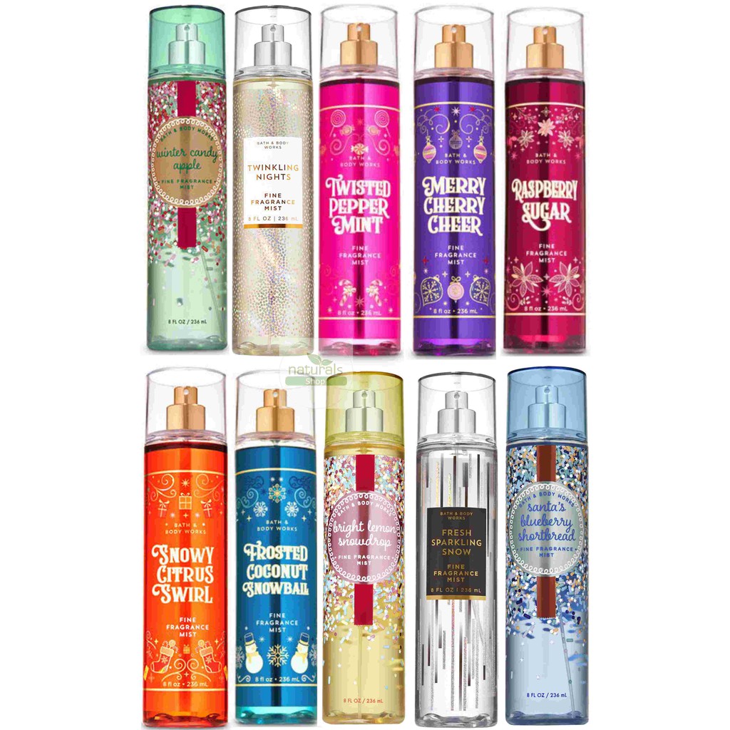 BBW Bath and Body Works BODY MIST Twited Peppermint/Winter Candy