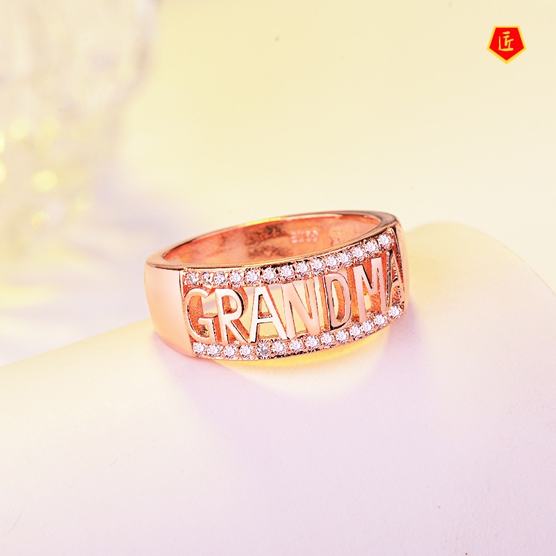 [Ready Stock]Simple Women's Diamond 18K Rose Gold Ring
