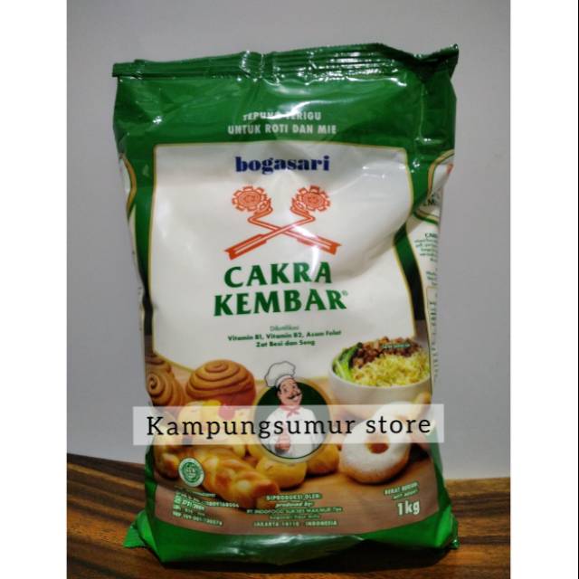 

Tepung terigu cakra Kembar Premium 1 kg