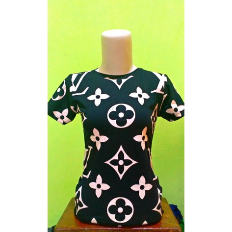 PL kaos wanita motif YSL tebal