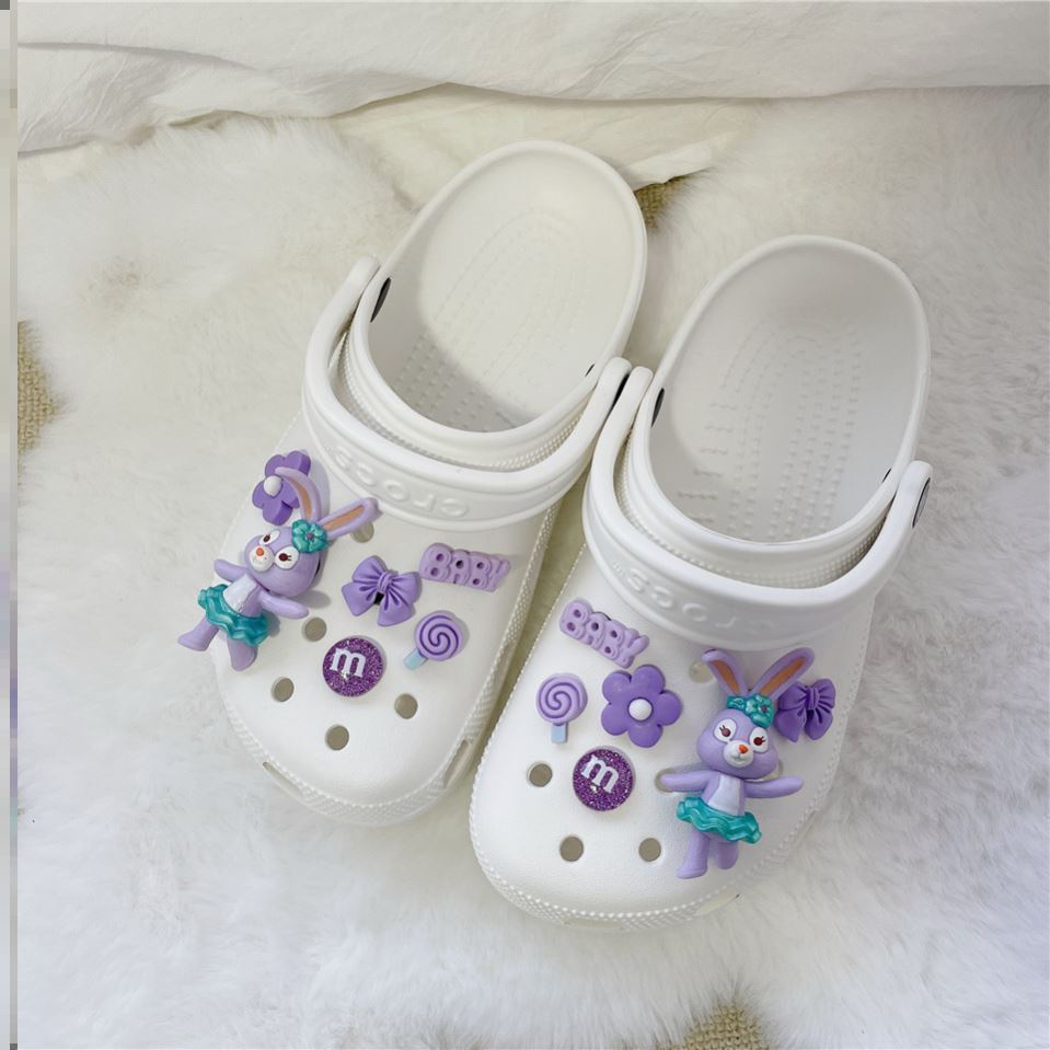 12pcs Kancing Sepatu Desain Kartun Disney croc / jibz / Button croc / Charm / DIY