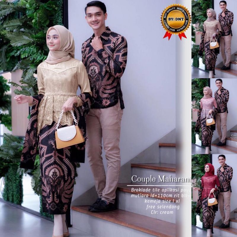 BATIK COUPLE KEBAYA SET MAHARANI SARIMBIT COUPLE KEBAYA TUNANGAN KEBAYA BRIDESMAID KEMEJA BATIK SETE