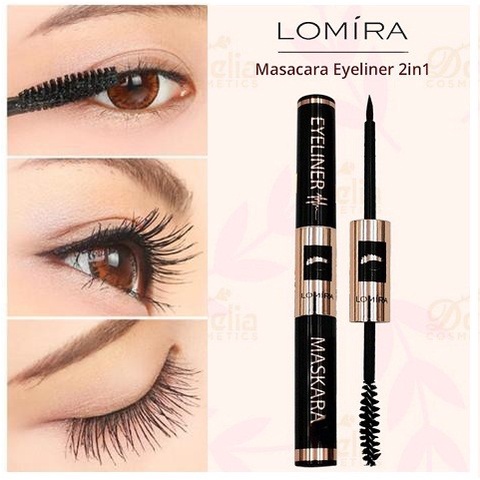 LOMIRA MASCARA + EYELINER 2IN1  2X2G