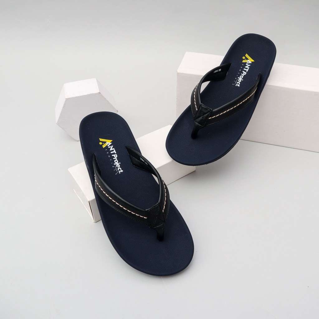 REV STORE - Sandal Pria Jepit WONDER HITAM NAVY