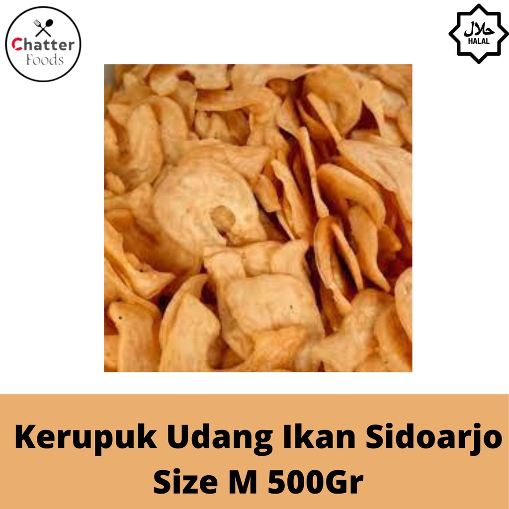 

Kerupuk Udang Jumbo Ikan Sidoarjo Prima Rasa Type M / 1 Kg / 500 Gram