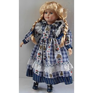 boneka porcelain dress teddy bear