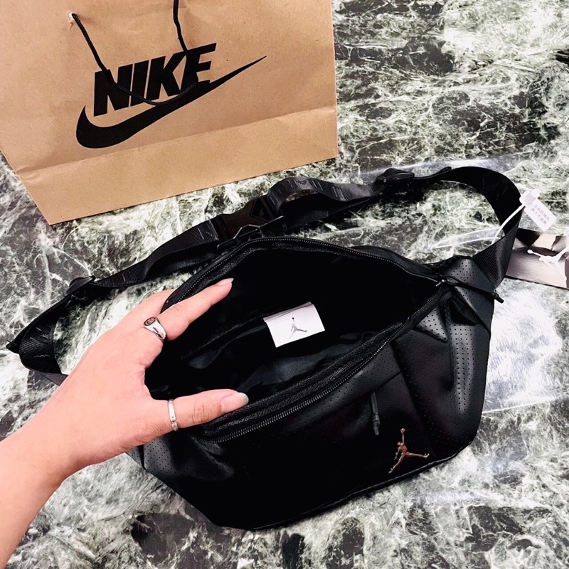 WAISTBAG AIR JORDAN LEGACY BLACK + PAPERBAG