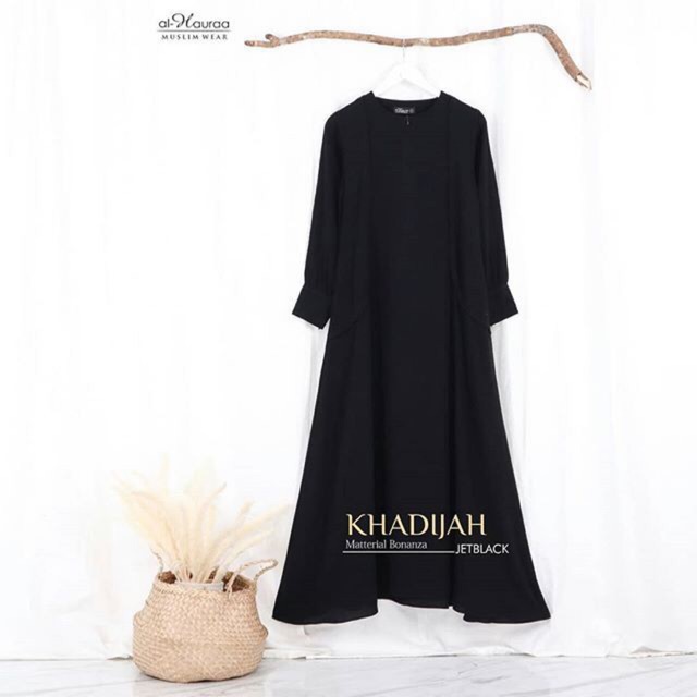 Gamis Khadijah Jetblack Al Hauraa