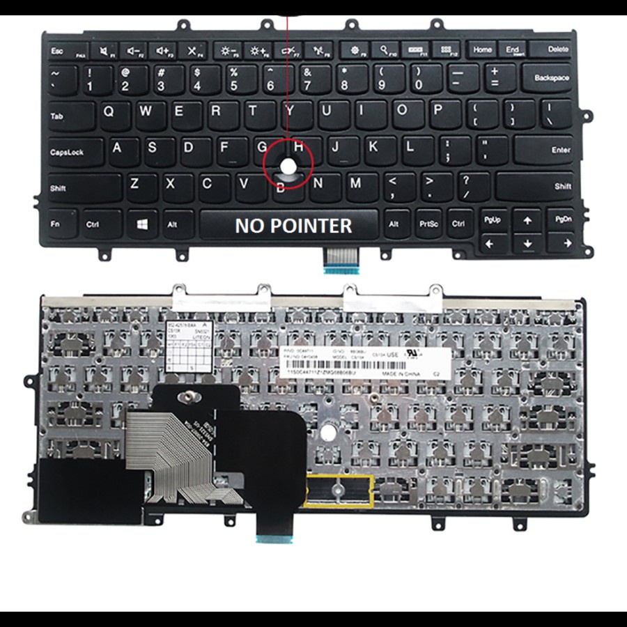 KEYBOARD LENOVO THINKPAD X260 X230S X240 X240S X250 BLACK NO POINTER