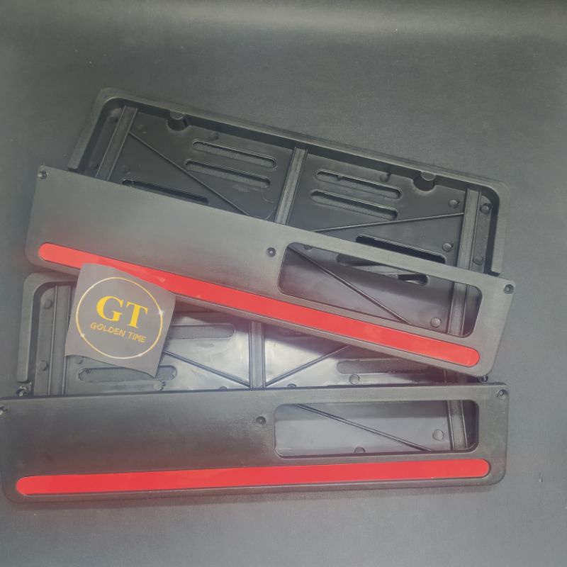 Tempat Plat Nomor List Warna Merah Dudukan Plat Nomor Variasi Motor Universal