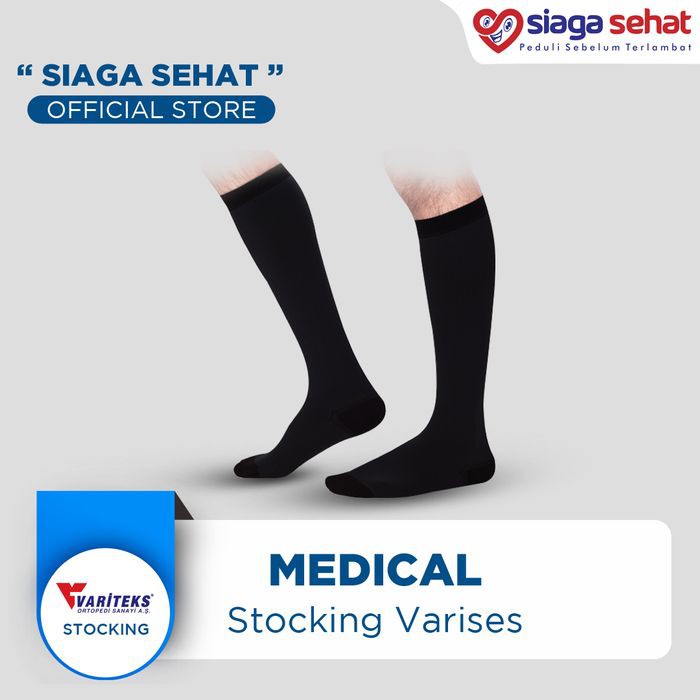 Variteks- Varicose socks ( Stocking varises pria Size XL) ccl 2 - Hitam