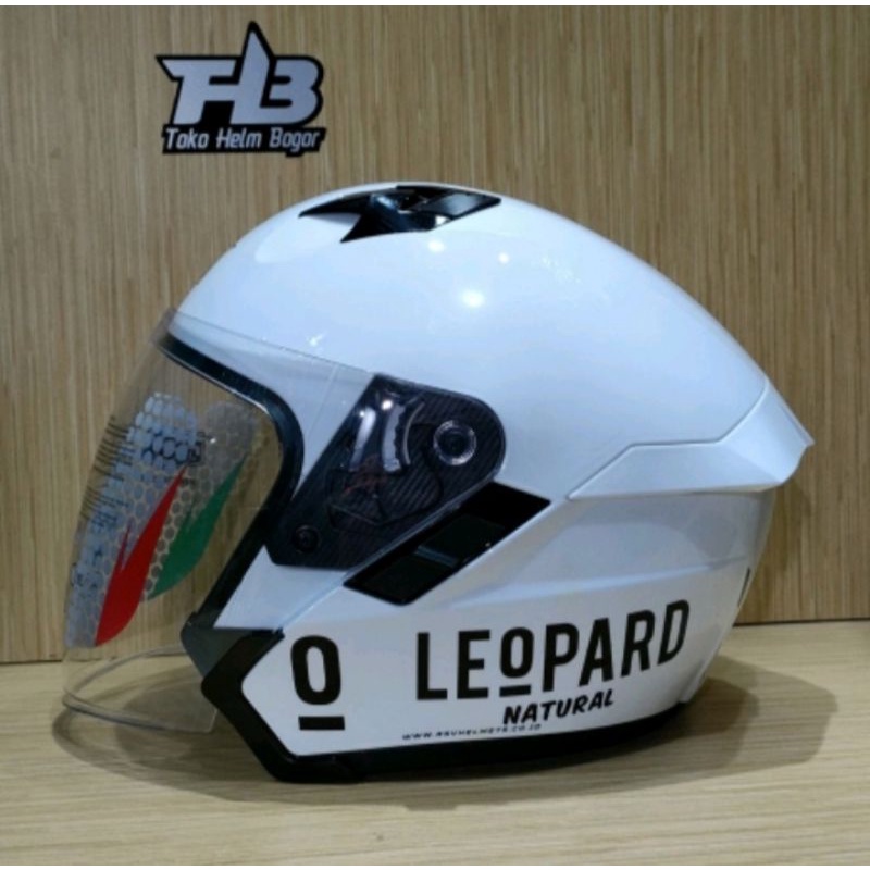 HELM RSV SV300 White stiker Leopard Hitam