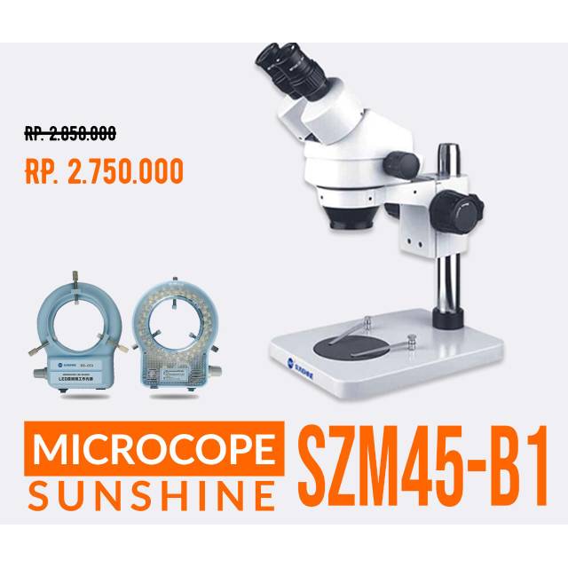 MICROSCOPE SZM45-B1 STEREO SUNSHINE + LED LAMP