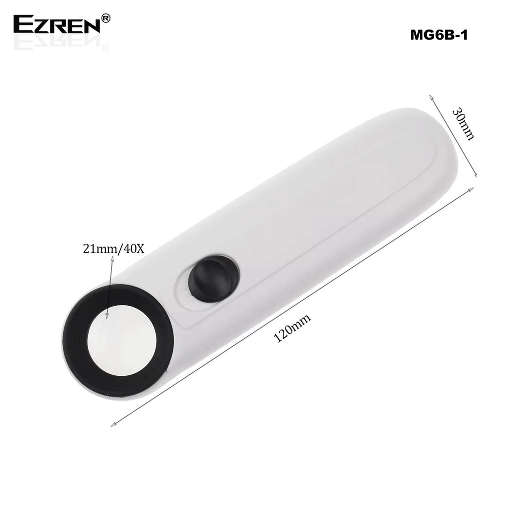 Ezren EZ-0250 portable 40X mini led magnifying glass Pembesar MG6B-1B