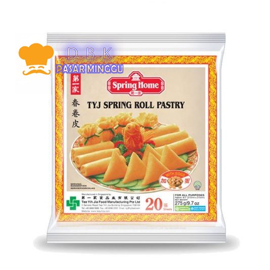 

TYJ Spring Roll 21,05cm \8,5inc ( Besar ) \ 20 lembar | TYJ Kulit Lumpia 8,5in 275g