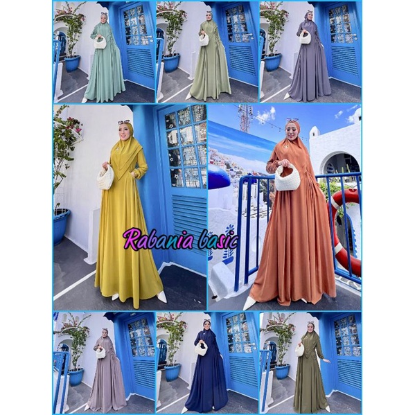 Rabania Glamz (+khimar) /rabania set original glamz/rabania syari set