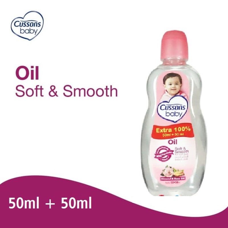 CUSSONS BABY OIL SOFT &amp; SMOOTH 50+50ML