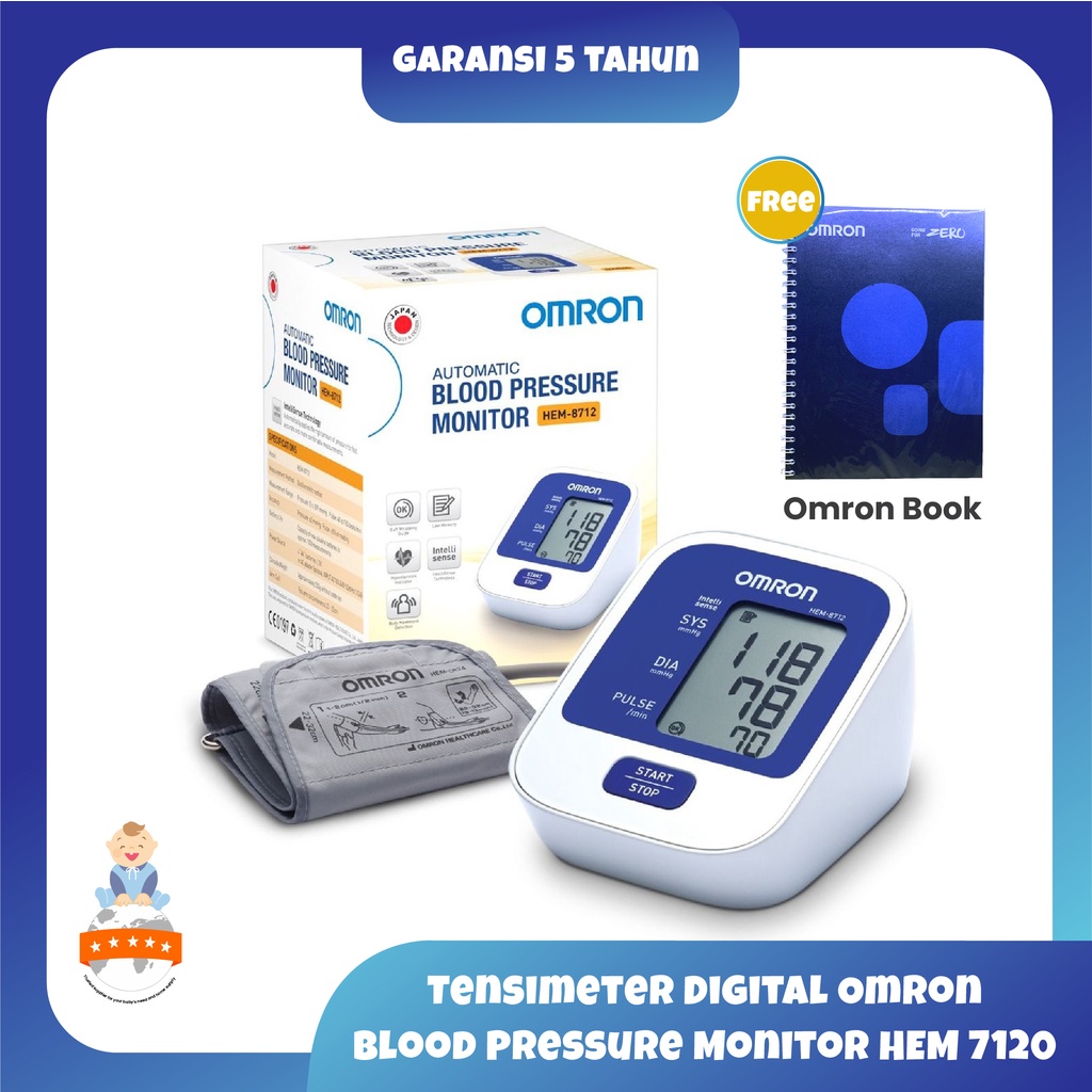 Tensimeter Digital Omron Blood Pressure Monitor HEM 7120 Garansi 5 Thn