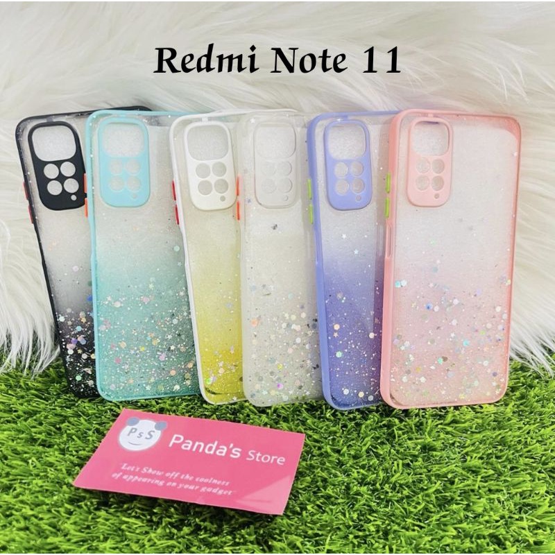 Glitter Case Redmi Note 11 Funny Color Dengan Pelindung Kamera (PsS)